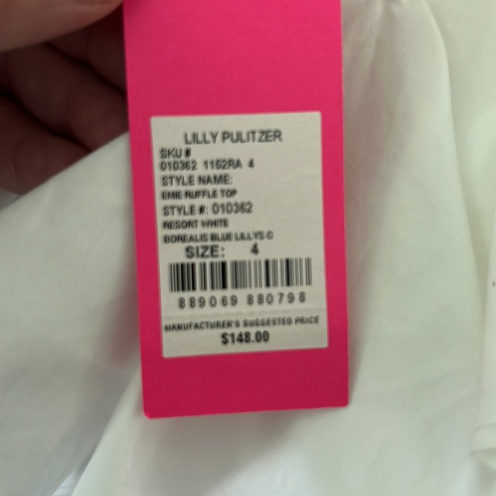 Lilly Pulitzer Emie Ruffle Top NWT Size 2. - Picture 8 of 8
